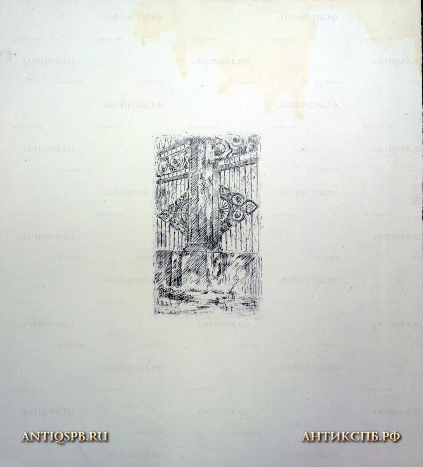 Офорт "Орнамент решетки". №17341.52